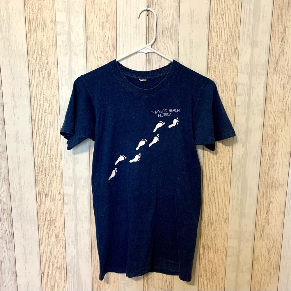 Vintage 1970s Fort Ft. Myers Beach Florida Tee